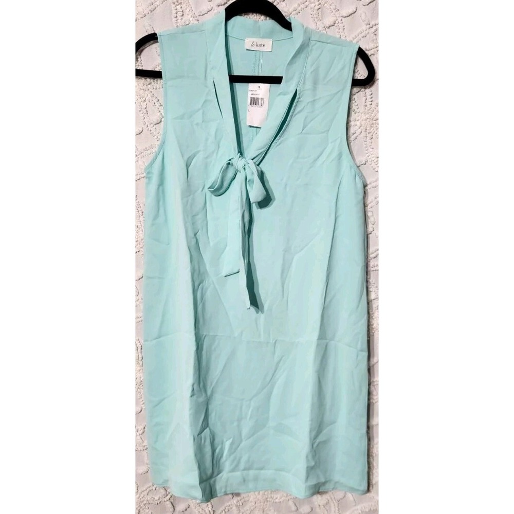 Le Kate Dress Womens L USA Made Mint Aqua Flowy Church Officecore‎ Easter NWT